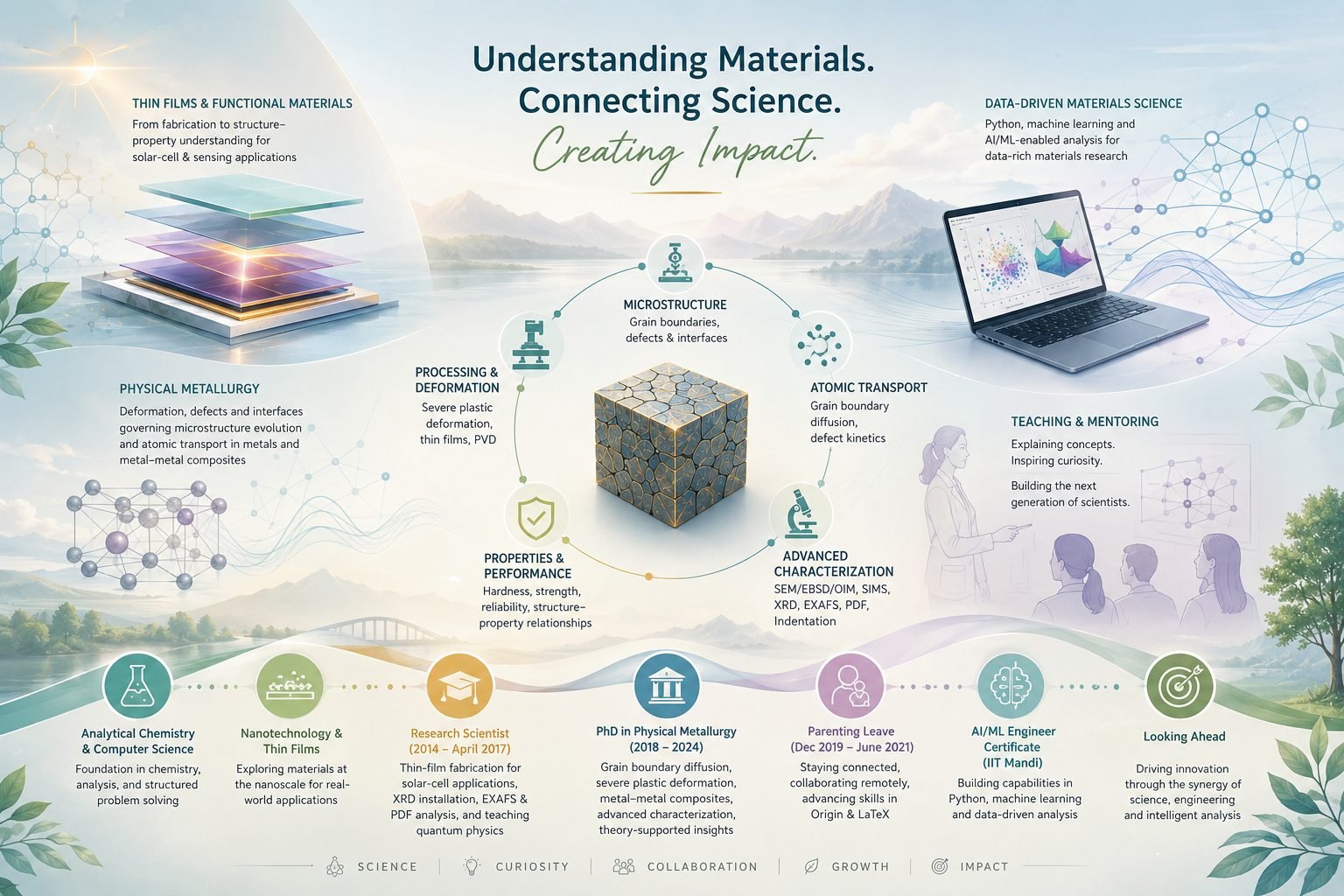 Education: a journey across chemistry, nanotechnology and materials physics.